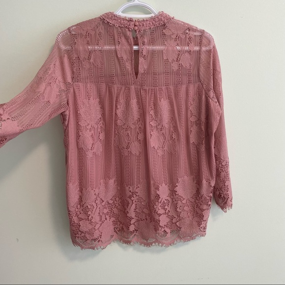 Soho pink mesh floral blouse Size XS - Picture 11 of 16